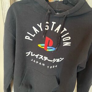 PlayStation Hoodie Japan 1994‎ Logo Black Pullover Gamer Sweatshirt Men’s M